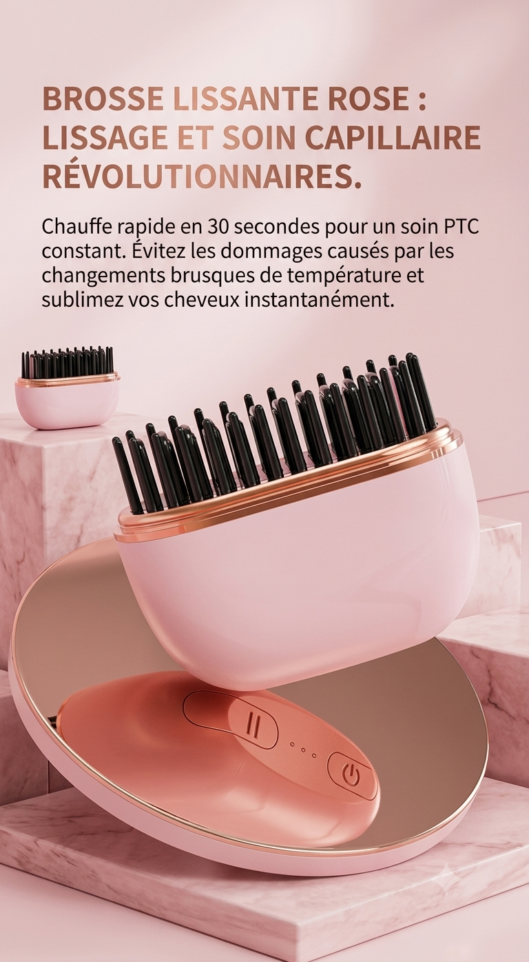 Liss&Go - Brosse Lissante Sans Fil